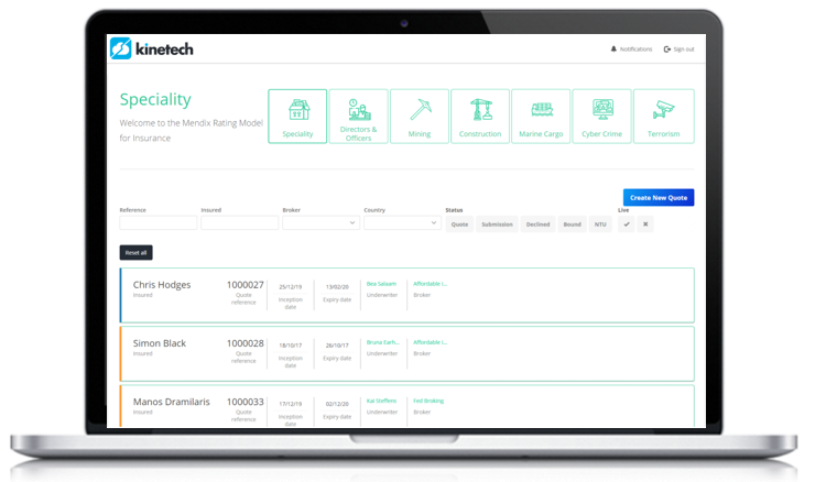 Kinetech-Specialty Insurance Products