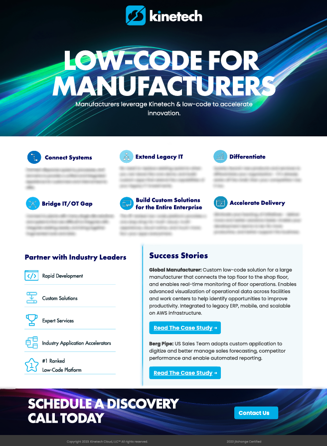 Low-Code for Manufacturers - PREVIEW image