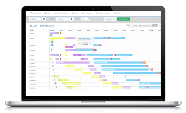 Image of scheduling dashboard